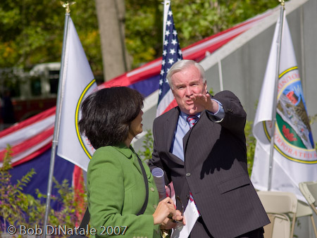 Mayor McGlynn speaks with Ch 4 Reporter