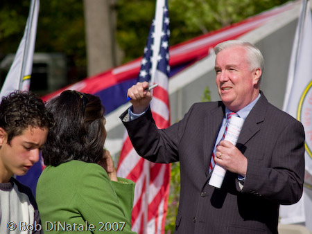 Mayor McGlynn speaks with Ch 4 Reporter