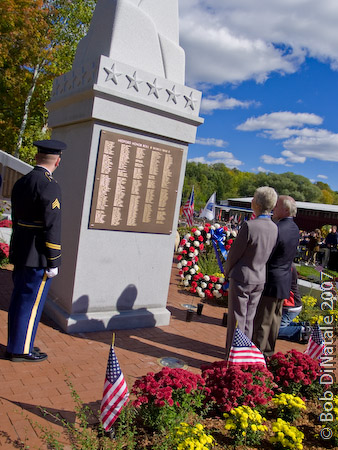 Councillor Stephanie Muccini Burke & Councillor Robert Maiocco lay wreath at additional World War II monument