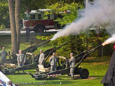 Howitzer Salute by 101st Field Artillery Unit, Mass National Guard